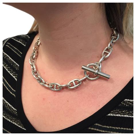 collier ancre hermes|chain d'ancre hermes.